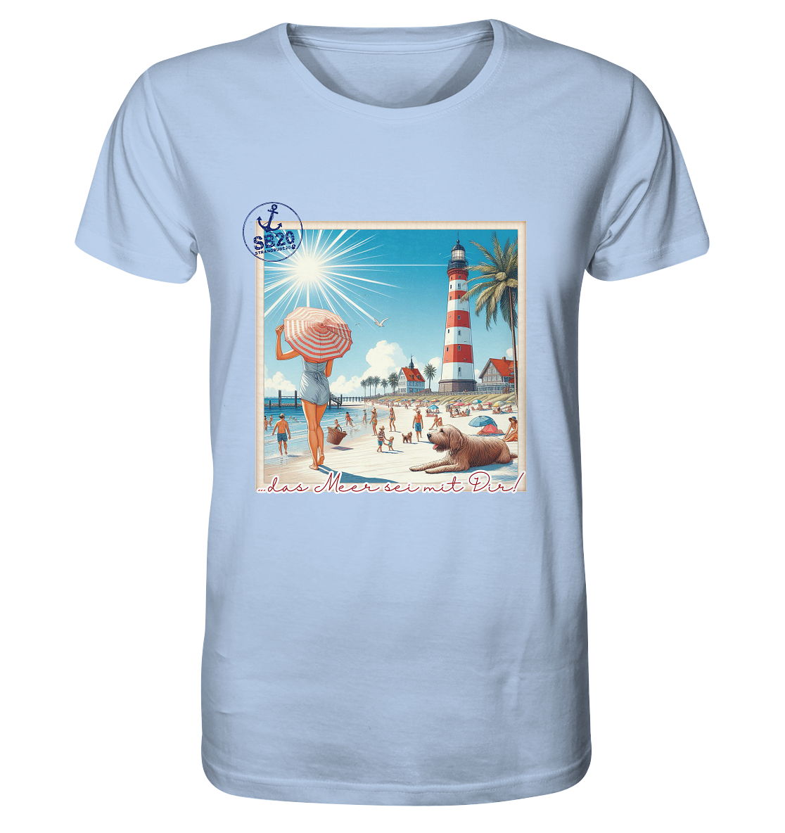 Leuchtturm Westerheversand am Meer ⚓ Unisex Bio T-Shirt