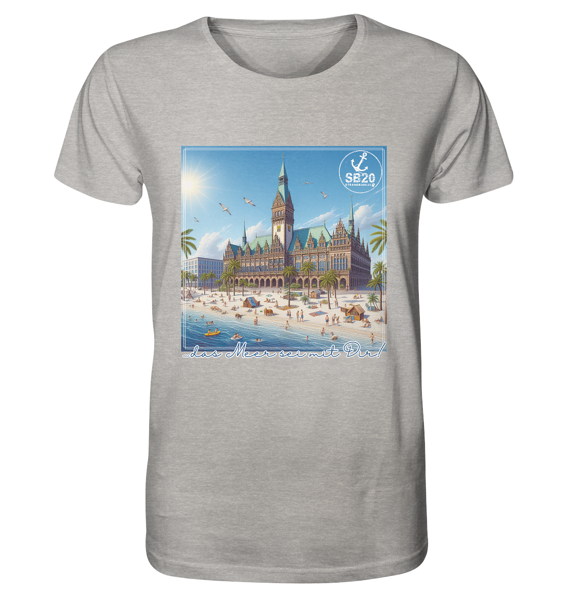 Bremer Rathaus am Meer ⚓ Unisex Bio T-Shirt