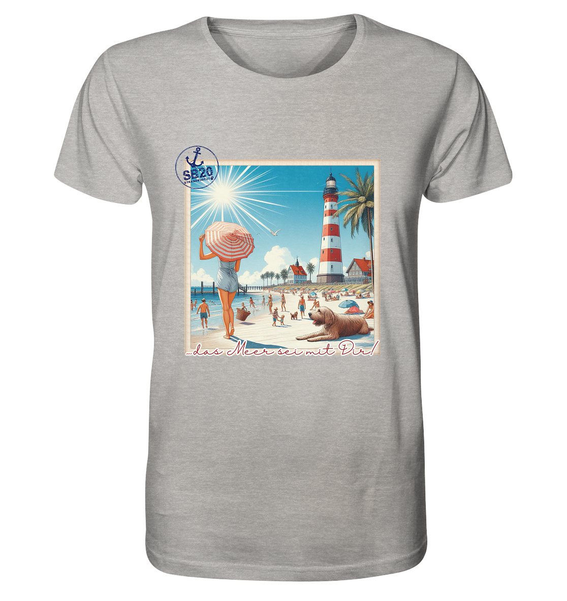 Leuchtturm Westerheversand am Meer ⚓ Unisex Bio T-Shirt