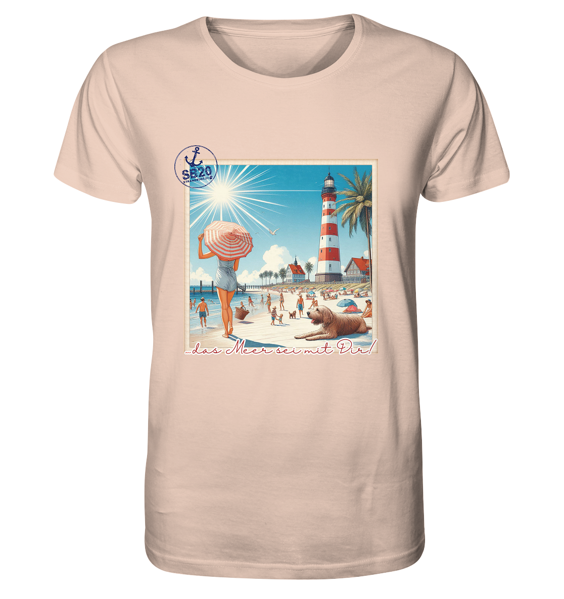 Leuchtturm Westerheversand am Meer ⚓ Unisex Bio T-Shirt