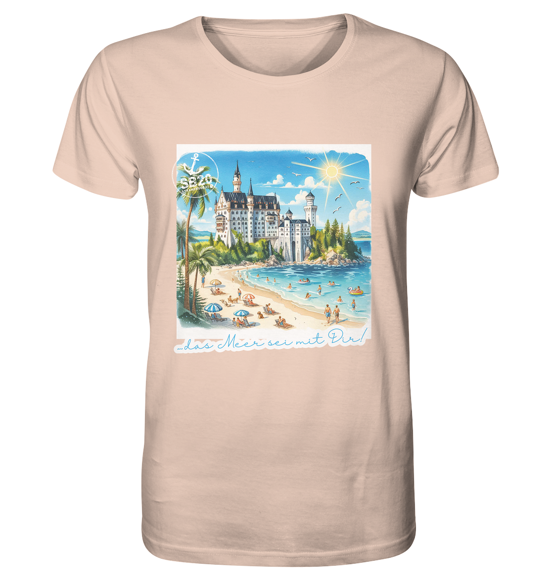 Schloss Neuschwanstein am Meer ⚓ Unisex Bio T-Shirt