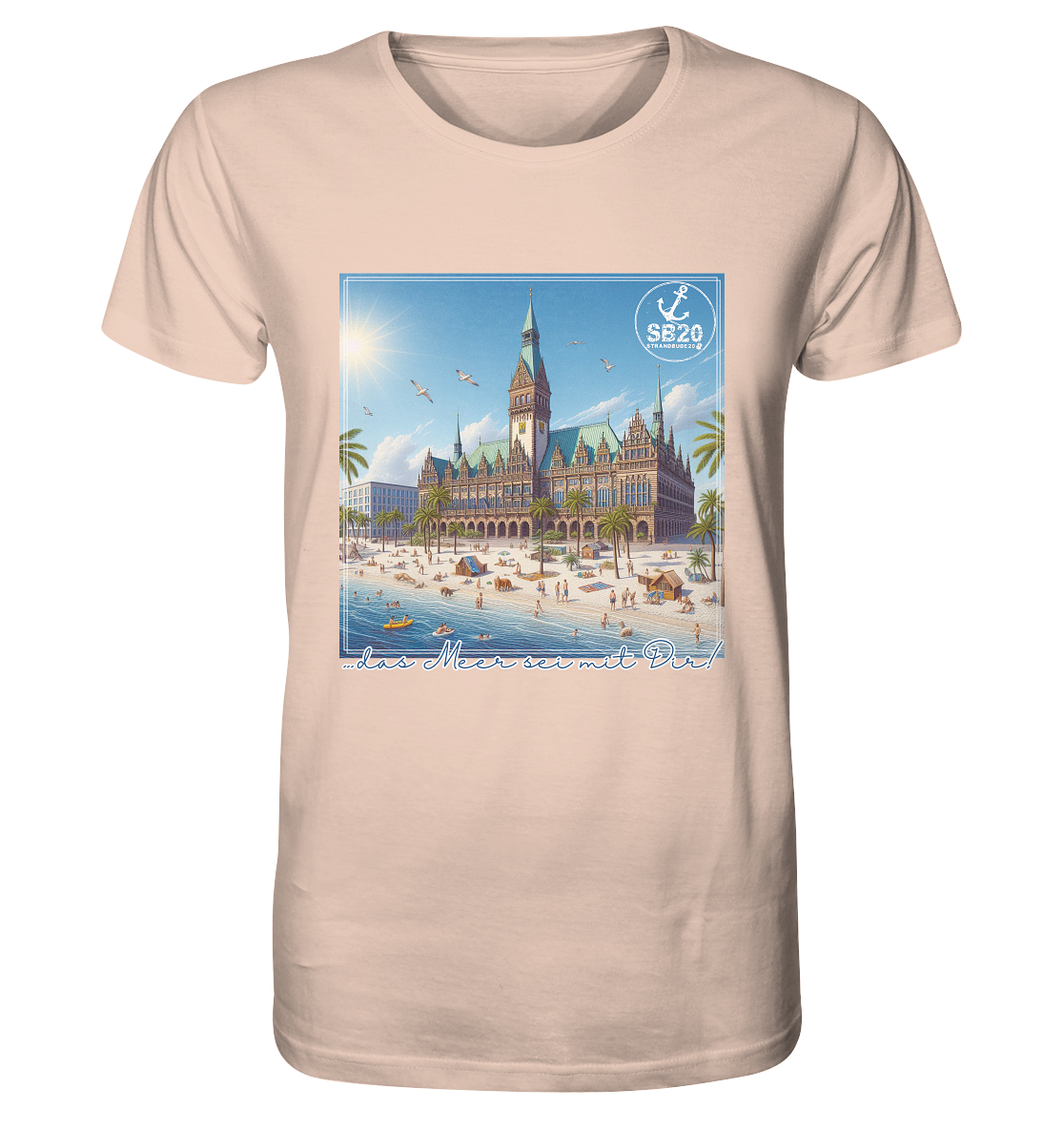 Bremer Rathaus am Meer ⚓ Unisex Bio T-Shirt