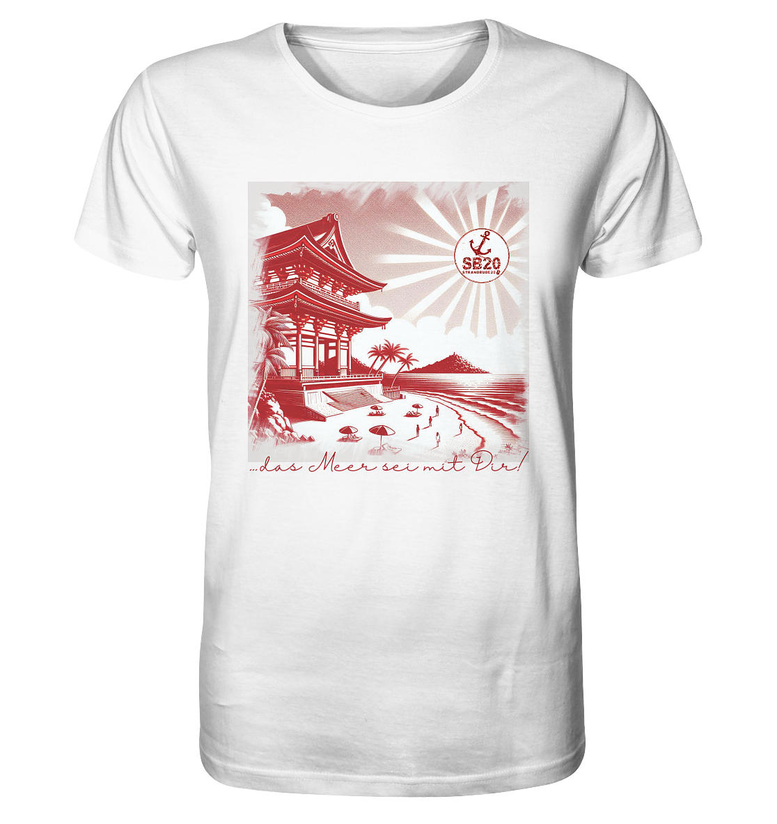 Fushimi Inari-Schrein am Meer ⚓ Unisex Bio T-Shirt