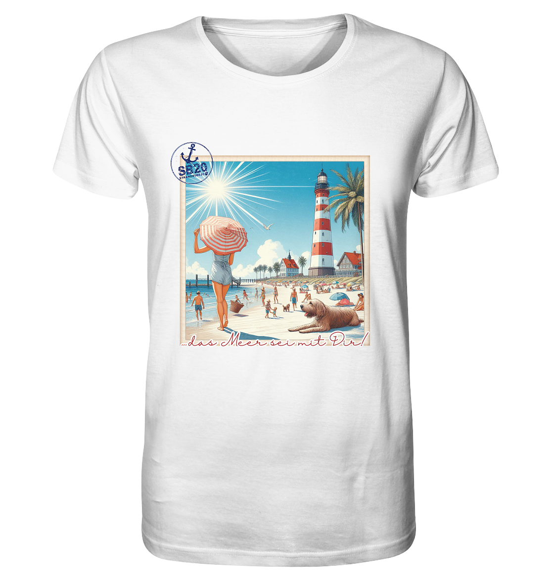 Leuchtturm Westerheversand am Meer ⚓ Unisex Bio T-Shirt