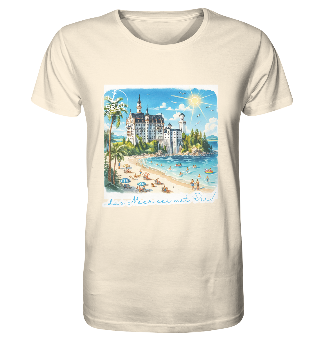 Schloss Neuschwanstein am Meer ⚓ Unisex Bio T-Shirt