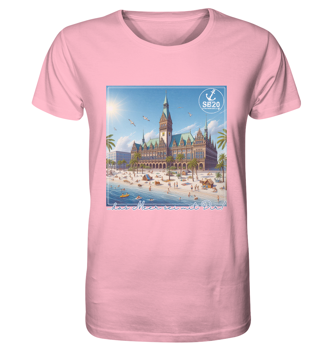 Bremer Rathaus am Meer ⚓ Unisex Bio T-Shirt
