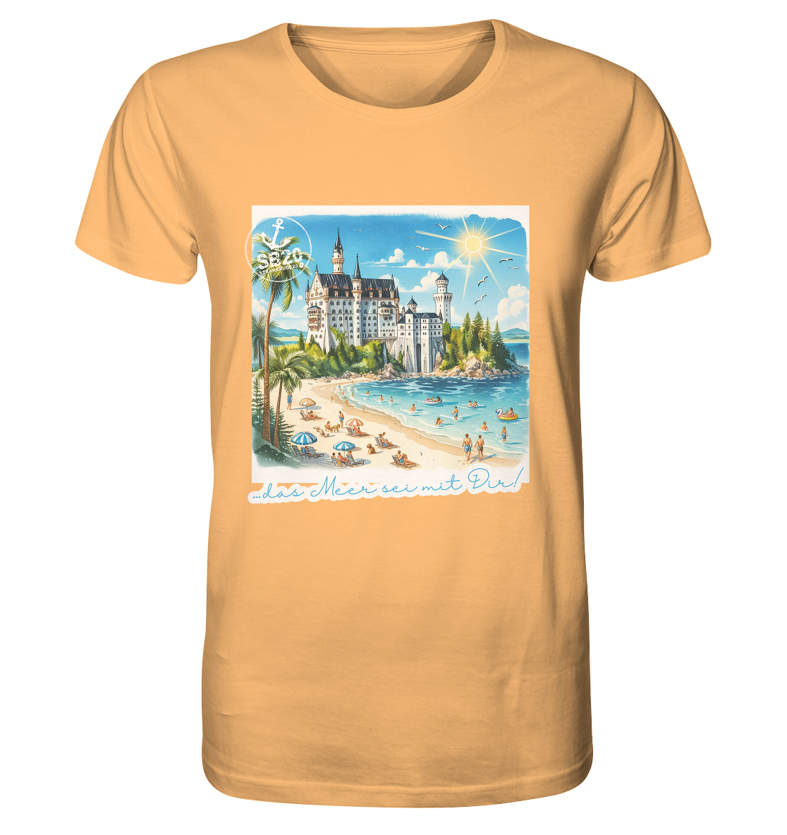 Schloss Neuschwanstein am Meer ⚓ Unisex Bio T-Shirt