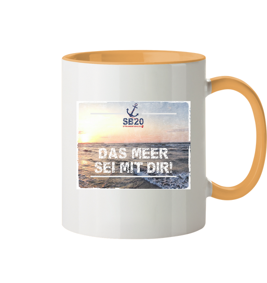 Das Meer sei mit Dir ⚓ Keramik-Tasse zweifarbig