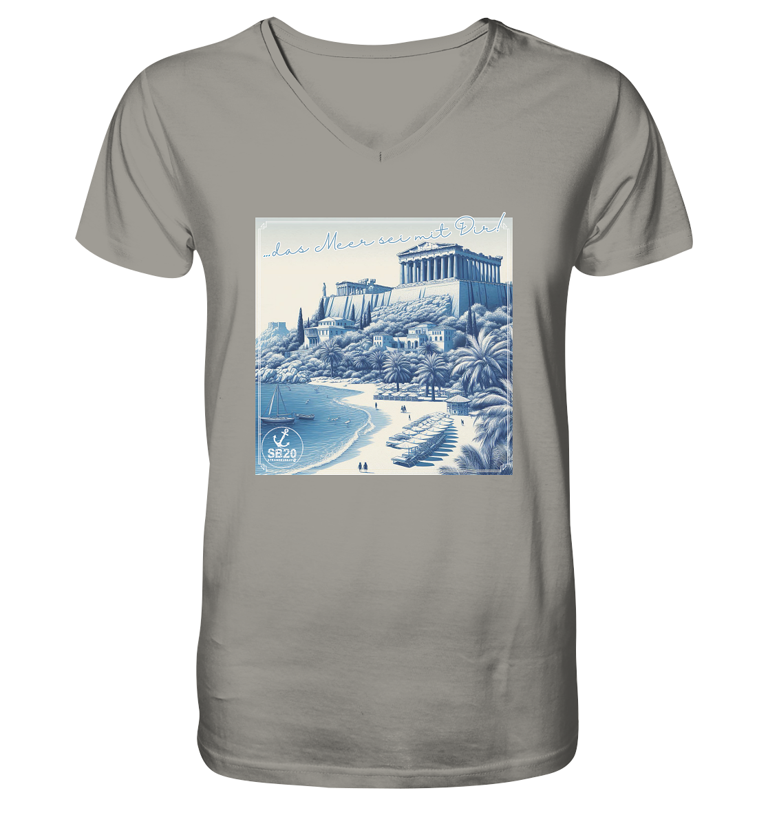 Akropolis am Meer ⚓ Jungs Bio V-T-Shirt