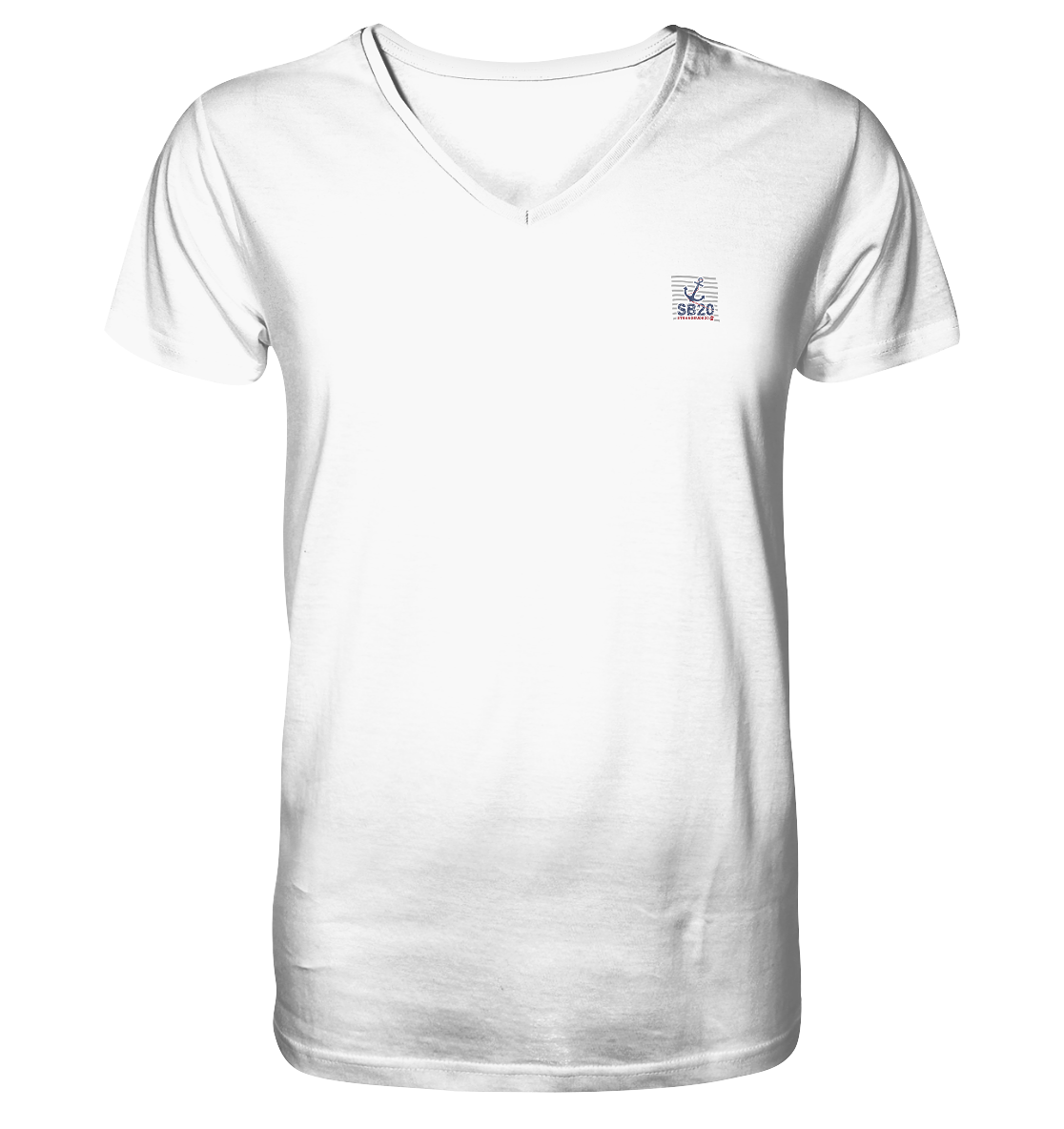 StreifenLogo ⚓ Jungs Bio V-T-Shirt