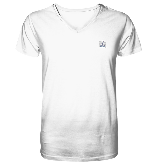 StreifenLogo ⚓ Jungs Bio V-T-Shirt