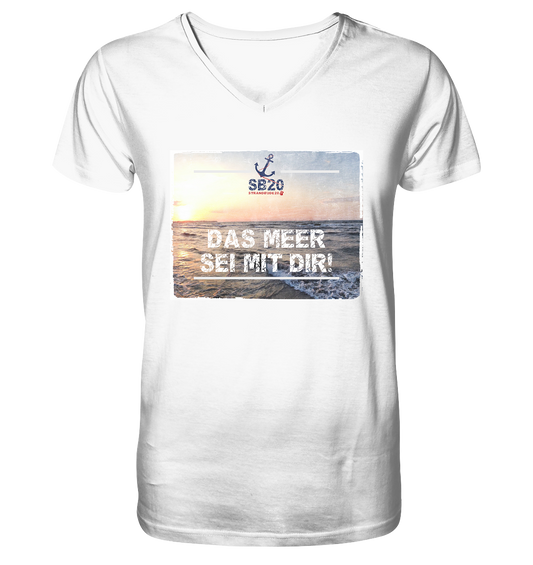 Das Meer sei mit Dir ⚓ Jungs Bio-V-T-Shirt